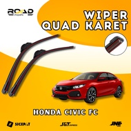 4-Layer Rubber Quad Wiper for Honda Civic FC Frameless Quad Blade Model 4 Rubber 1 Set Kiri and Righ