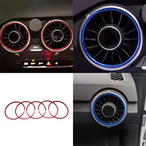 For Audi TT TTS 8S Air Conditioner Outlet Decorative Circle Centre Console Colour Ring Interior Stic