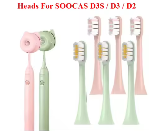 8PCS Brush Replacement Heads Compatible with SOOCAS D3S D3 D2 Electric Toothbrush Head D3S D3 D2 Cat