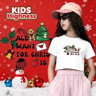 (24 Hours Delivery) Cotton 1 Christmas Festival Party Team shirt Red 2026 kids Round Neck t-shirt 71