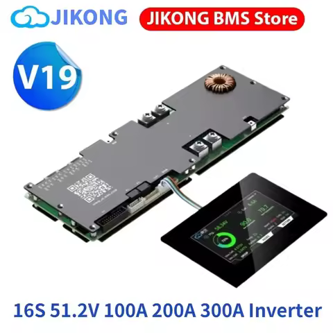 JK BMS V19 Bms 16s 51.2v Lifepo4 100A 200A 300A JK Home Energy Storage BMS Active Balance 1-2A LiFeP