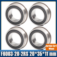 F6003 F6003rs F6003-20-2Rs 20*35*11 Mm ( 4 PCS ) Flange Ball Beas F6003-Rs Garden Cart Wheel