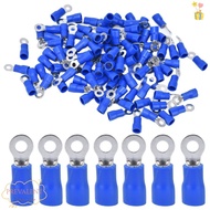 PREVALENT 100PCS Pre Insulated Crimp Terminals, Round AWG 16‑14 Electrical Wire Connectors, Durable 