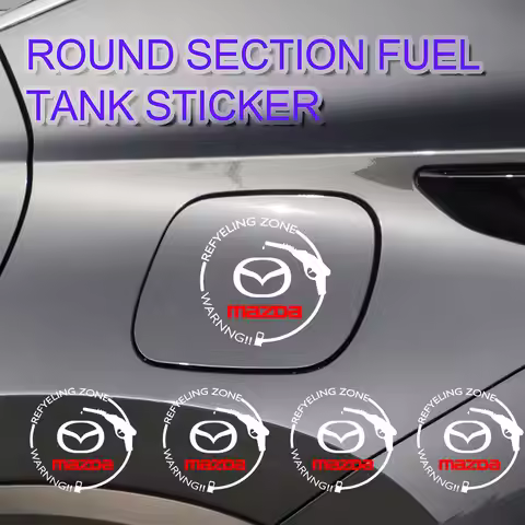 Car Fuel Tank Cap Decoration Sticker Auto Exterior Decals For Mazda 3 2 6 CX30 CX5 CX3 CX60 GL MX-3 