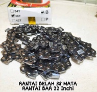 Rantai Belah 38 Mata Rantai Bar 22 inchi Rantai Belah Tajam