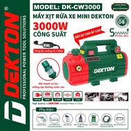 DEKTON DK-CW3000 Mini Pressure Washer 3000W Capacity 180Bar Pressure Electric Leak-Proof Switch