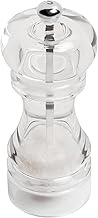 Tala Tall Acrylic Salt Mill Capstan Style Fully Adjustable Ceramic Grinder for Course and Fine Grind