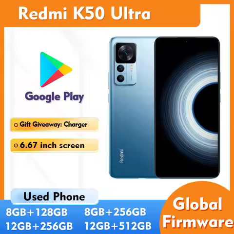 Redmi K50 Ultra 5G SmartPhone Android RAM 8GB 12GB ROM 128GB/256GB/512GB 6.67inch 2712x1220 Display 