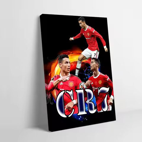 Cristiano Ronaldo CR7 Football Art Printing Poster Custom Pictures Wall Art Canvas Painting Gift for