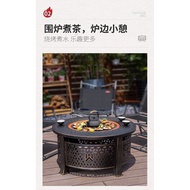 Fire Shepherd Barbecue Oven Household Warm Pot Indoor Barbecue Table Outdoor Barbecue Grill Smokeless Barbecue Oven round Carbon Baking