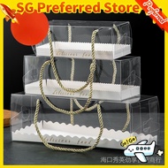 Swiss roll box log cake box clear transparent box for roll cakes long cake boxes / Portable Transpar