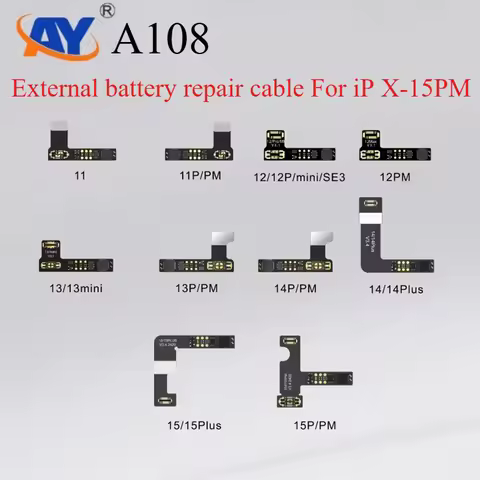 AY A108 Tag-on External Battery Repair Flex Cable Programmer For iPhone 11 12 13 14 15 Pro Max Batte