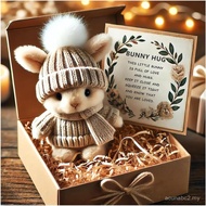 Mini Bunny Hug Cute Easter Gift Plush 2025 Bunny in a Box Hugs Positive Bunny Stuffed Animal Rabbit 