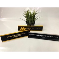 Table slot name / Slot nama pejabat / Aluminium Table slot / Acrylic signage / Slot name