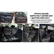 [JME CUSHION] TOYOTA VELLFIRE (2010 - 2022) FITTING SEWN LEATHER SEAT *JAHIT MATI SEAT*