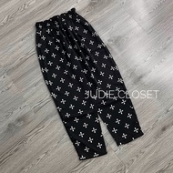 Quần Lụa In Baggy Nữ Dáng LửngQuần Lửng Chất Lụa Hàn Cao Cấp Cạp Chun 5 Phân JUDIE.Closet