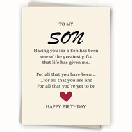 Corneliali 1pcPerfect Gift Men Happy Birthday Card for Son Bracelet from Mom - 16th 18th 21st 30th 4