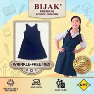 BIJAK-Primary Girl Uniform/Pinafore Primary School Gown Smooth Soft Cool Iron Free/免烫小学女生单裙