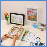 1pc Painting Artwork Frame Opening Flip Picture Frame Room Decoration Wood Picture Frame
