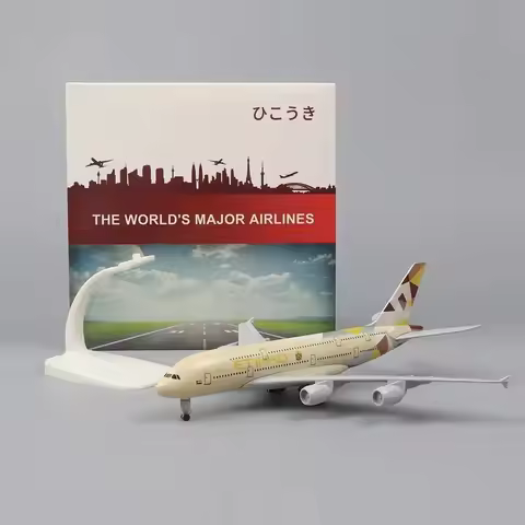 20Cm 1:400 Etihad A380 Aircraft Model Airplane Replica Alloy Material Diecast Airplanes Thai Airways