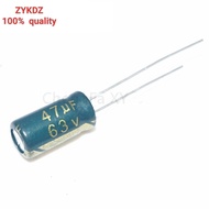 50PCS 63V47UF  6x12mm Aluminum Electrolytic Capacitor 47UF63V