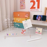 Transparent Acrylic Desktop Writing Board Shorthand Message Board Meeting Memo Board for College Stu