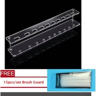 Clear Acrylic Rectangle Brushes Display Rack.(Buy 1 Free 1 Set of 15pcs Brush Guard)