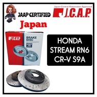 JCAP JAPAN HONDA CRV CR-V S9A / STREAM RN6 SMA DRILLED SLOTTED SPORT DISC ROTOR ( REAR )