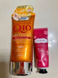 日本KOSE Q10 藥用美白護手霜+Rose Garden潤手霜