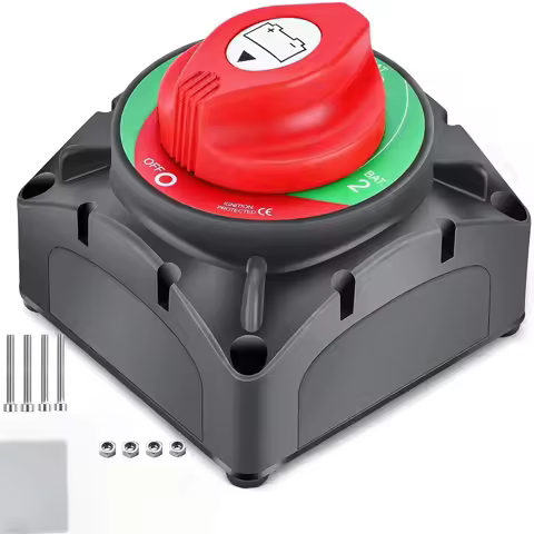Battery Switch 1-2-Pun 12V 24V 48V 200A High Current Battery Power Off Switch Isolator for Truck Veh