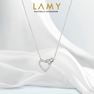 Dây chuyền bạc nữ LAMY Sparkling Romantic Heart Silver Necklace 6241SV