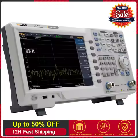 OWON XSA815TG Osciloscopio Digital Spectrum Analyzer LCD 1280x800 1Hz Resolution Bandwidth 9kHz to1.