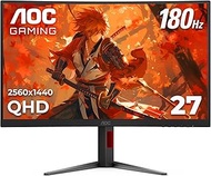 AOC CQ27G4H 27" Curved Gaming Monitor, QHD 2K 2560x1440, 1500R VA, 180Hz 0.5ms, AMD FreeSync Premium