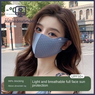JIAJUSUANSOU Face Ice Silk Breathable Traceless Anti-UV UPF50+ Face Shield Gift Driving Face Unisex