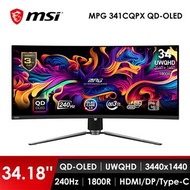 微星MSI MPG 341CQPX QD-OLED曲面電競螢幕 MPG 341CQPX QD-OLED