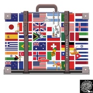 Luggage with Country Flag Postcard Bookmark Memo Card 30 Pcs