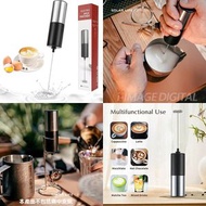 不鏽鋼電動奶泡機 電動打奶泡器 咖啡打泡器 家用打蛋器 電動攪拌器 手持發泡器
