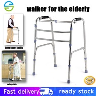 Blue Adult Walker Multi-functional foldable stainless steel Walking Aid aids Crutches Canes Toilet Armrest for Elderly Handicapped Walker