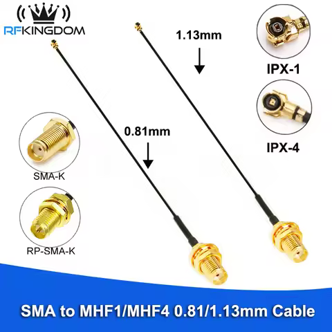RG0.81 1.13mm RF Pigtail Cable SMA Female to U.FL MHF4 Female IPX1 to RP-SMA Female Connector for Wi