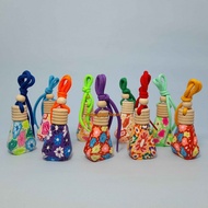 Color Print Triangle 8 Ml Glass / Glass Bottle / Perfume Glass Bottle / Perfume Bottle / Hanging Per