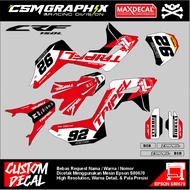 PREMIUM CUSTOM DECAL MOTORCYCLE STICKER DECAL/ CRF 150 L MOTORCYCLE BODY STICKER DECAL FULL BODY DES