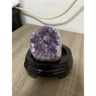 [Ready Stock] Purple Amethyst crystal geode cave with stand est0.73gram