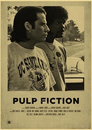 โปสเตอร์ภาพยนตร์สไตล์วินเทจ - Pulp Fiction & Kill Bill งานศิลปะบนผนังย้อนยุคสำหรับตกแต่งบ้าน - ภาพวา