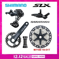 Shimano กลุ่ม M7100 SLX 1X12ความเร็ว MTB M7100 170มม. 175มม. 32 34T Crankset Shifter ด้านหลัง Derail