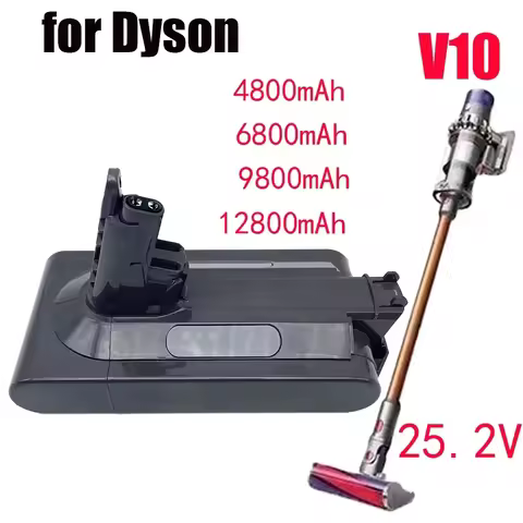 2025 For Dyson V10 Battery V10 Animal Absolute Fluffy Cordless Vacuum Cleaner NEW 25.2V 6000mAh-1280