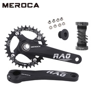 MEROCA Mountain Bike Hollowtech Crank Arm 170mm 104Bcd 32T 34T 36T 38T Chainring Mtb Crankset