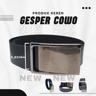 Men's belt, men's belt, plain head, width 3.8cm, length 105cm, strong