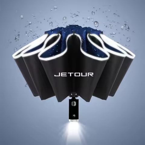 Automatic Umbrella with Reflective Stripe Reverse Led Light Umbrella For Chery Jetour X7 X7SM X9 X95