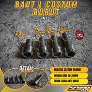 Bolt L M10 CUSTOM LATHE Stainless 304 THE A2-70 Diameter 10mm Length 20 mm - 35 mm L8 Key