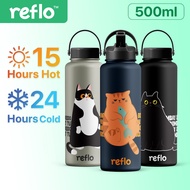 Reflo Stainless Steel Tumbler Bottle Siri Kucing (500ml)  Tumbler Botol Tahan Air Sejuk Panas